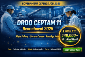 DRDO CEPTAM 11 Recruitment 2025 Apply Online Notification.