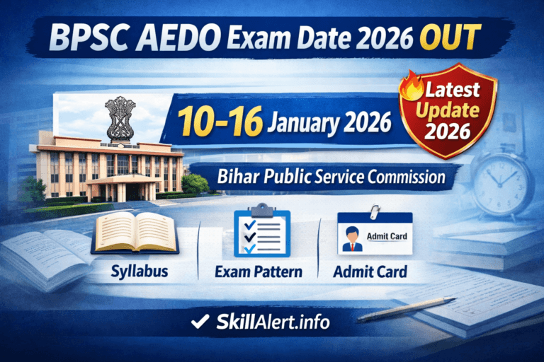 BPSC AEDO Exam Date 2026 January exam schedule notification.