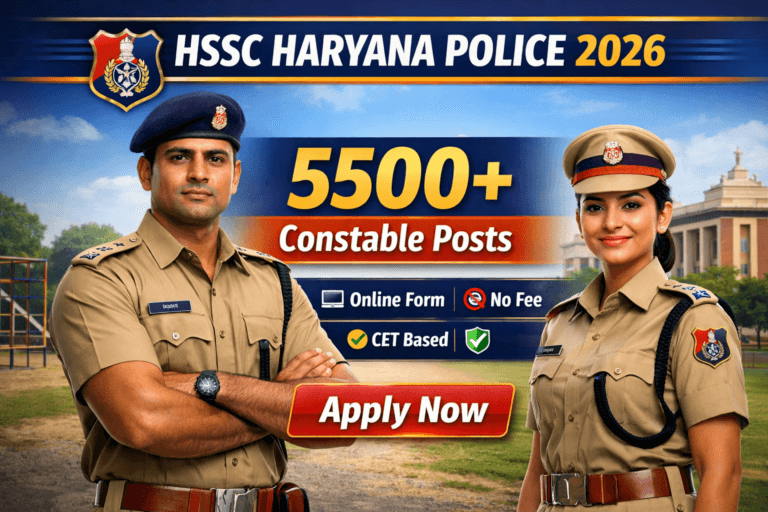 HSSC Haryana Police Notification 2026 – 5500+ Constable Vacancy.