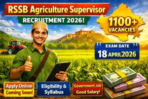 RSSB Agriculture Supervisor Recruitment 2026 Notification Banner with 1100 Vacancies.