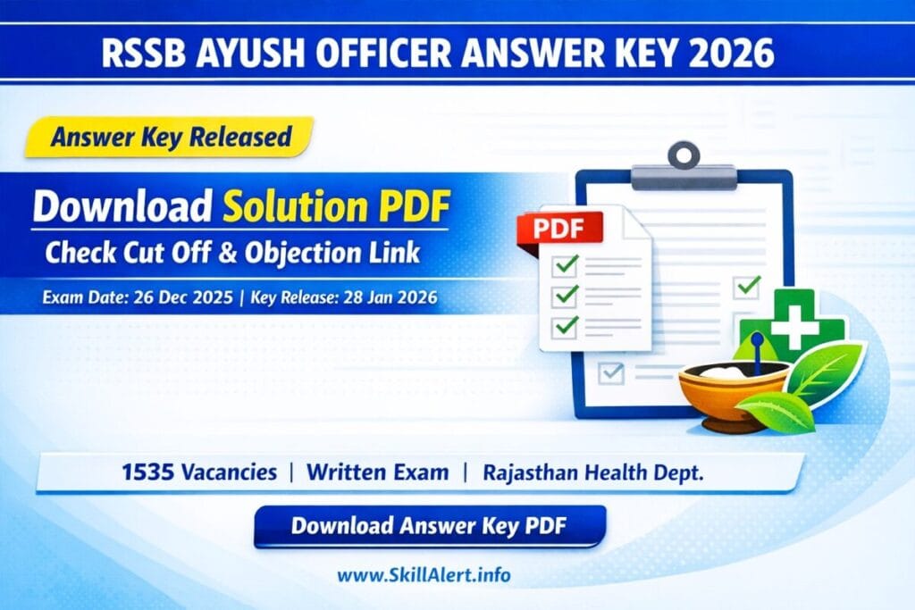 RSSB Ayush Officer Answer Key 2026 PDF Download Link.