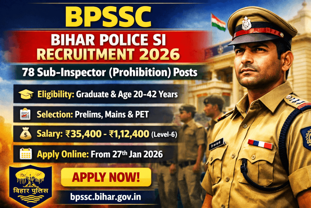 BPSSC Bihar Police SI Recruitment 2026