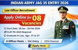 Indian Army JAG 35 Recruitment 2026 Notification for Law Graduates