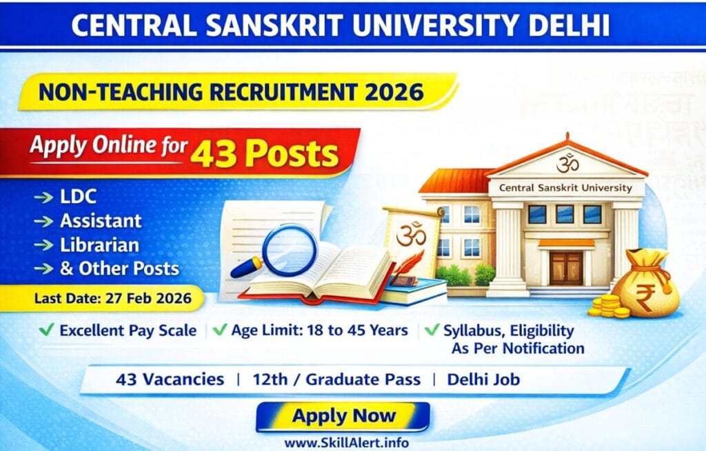 central sanskrit university recruitment 2026 notification pdf