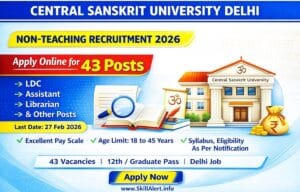 central sanskrit university recruitment 2026 notification pdf
