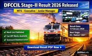 DFCCIL Stage 2 Result 2026 MTS Executive Junior Manager Merit List