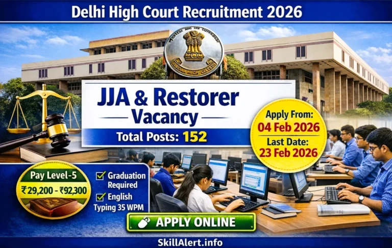 Delhi High Court JJA and Restorer Recruitment 2026 Notification - 152 Vacancies