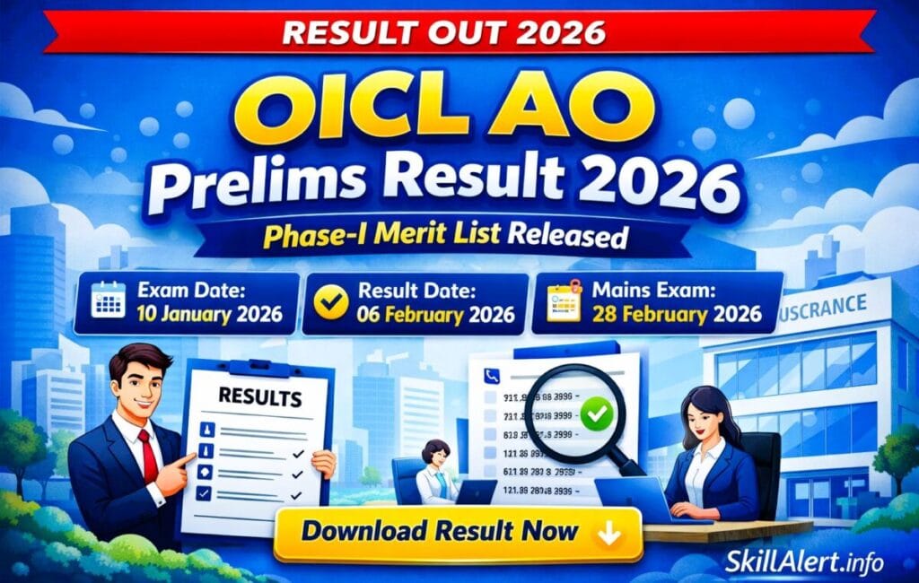 OICL AO Prelims Result 2026 Merit List PDF Download Link