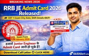 RRB JE Admit Card 2026 CBT 1 Hall Ticket Download Portal