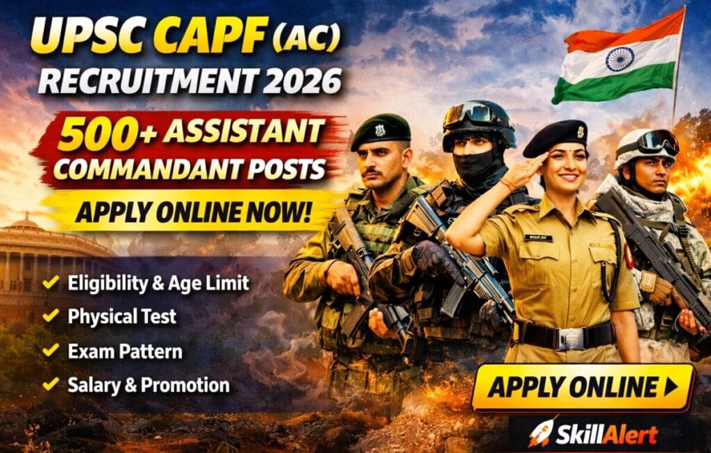 UPSC CAPF Notification 2026 Official Banner Skillalert