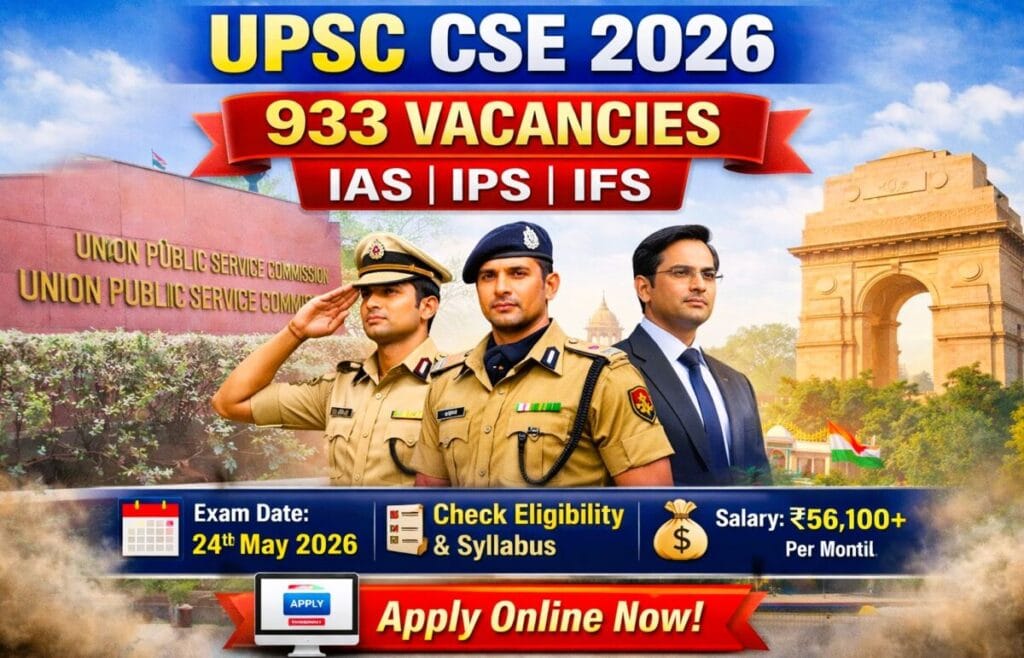 UPSC CSE 2026 Notification 933 Vacancies Official Update Skillalert