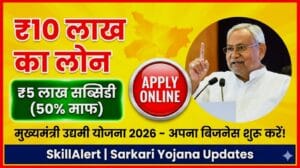 Bihar Udyami Yojana Online Apply 2026 ₹10 लाख लोन और ₹5 लाख सब्सिडी .